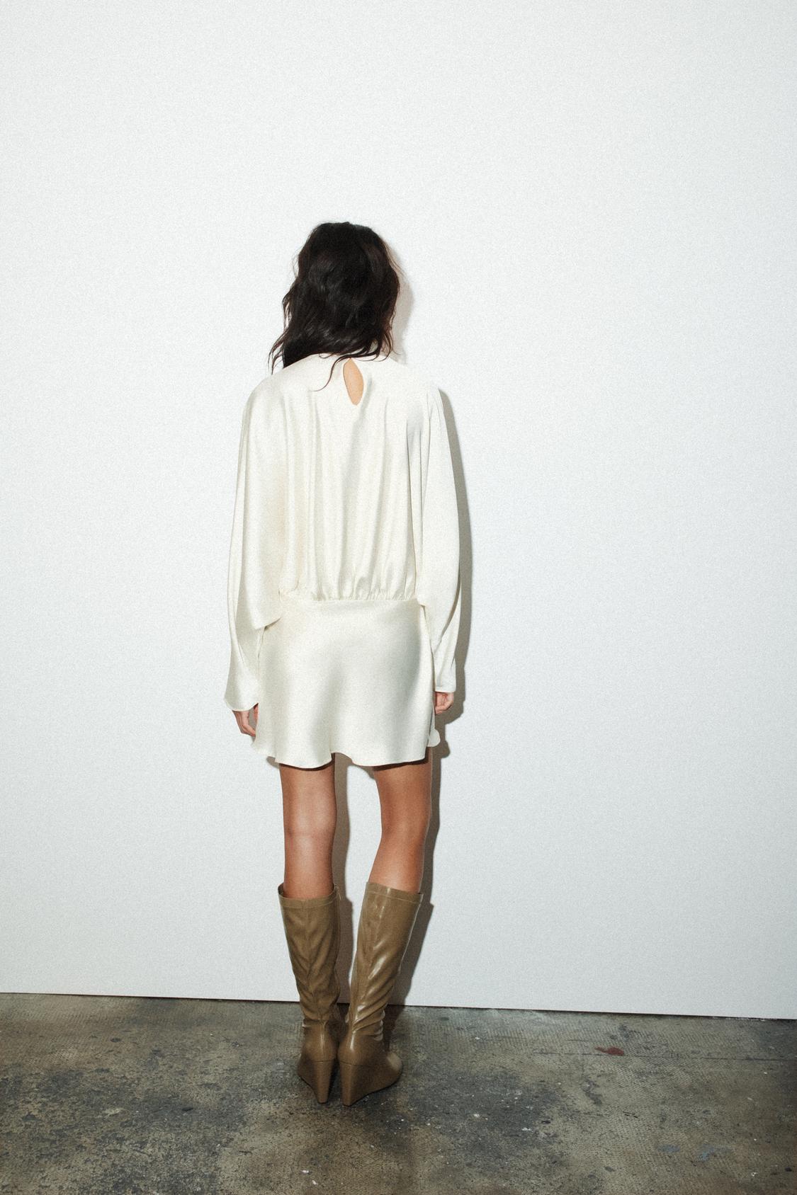 Élianne | Satin Foulard-Tie Mini Dress