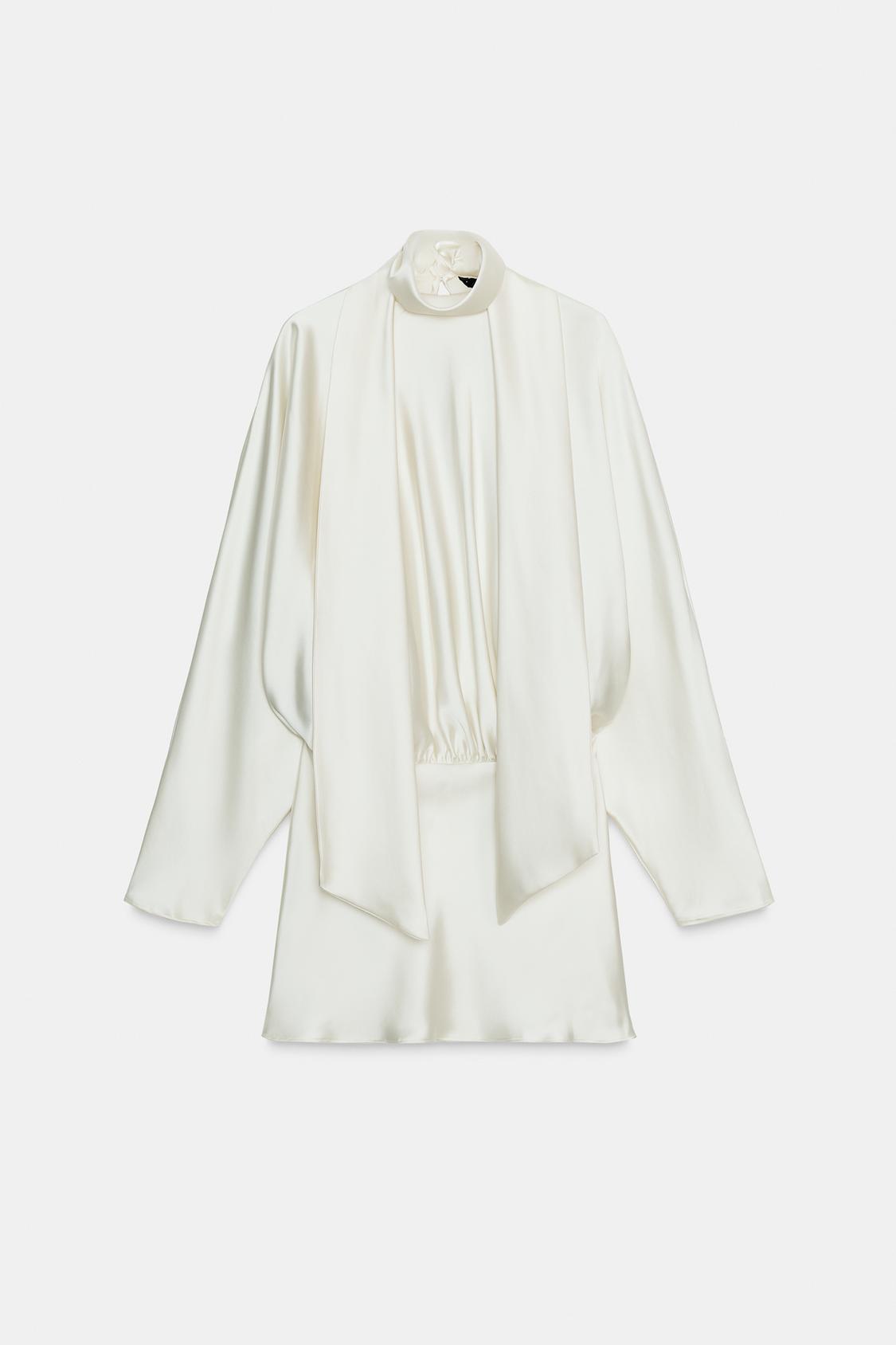 Élianne | Satin Foulard-Tie Mini Dress