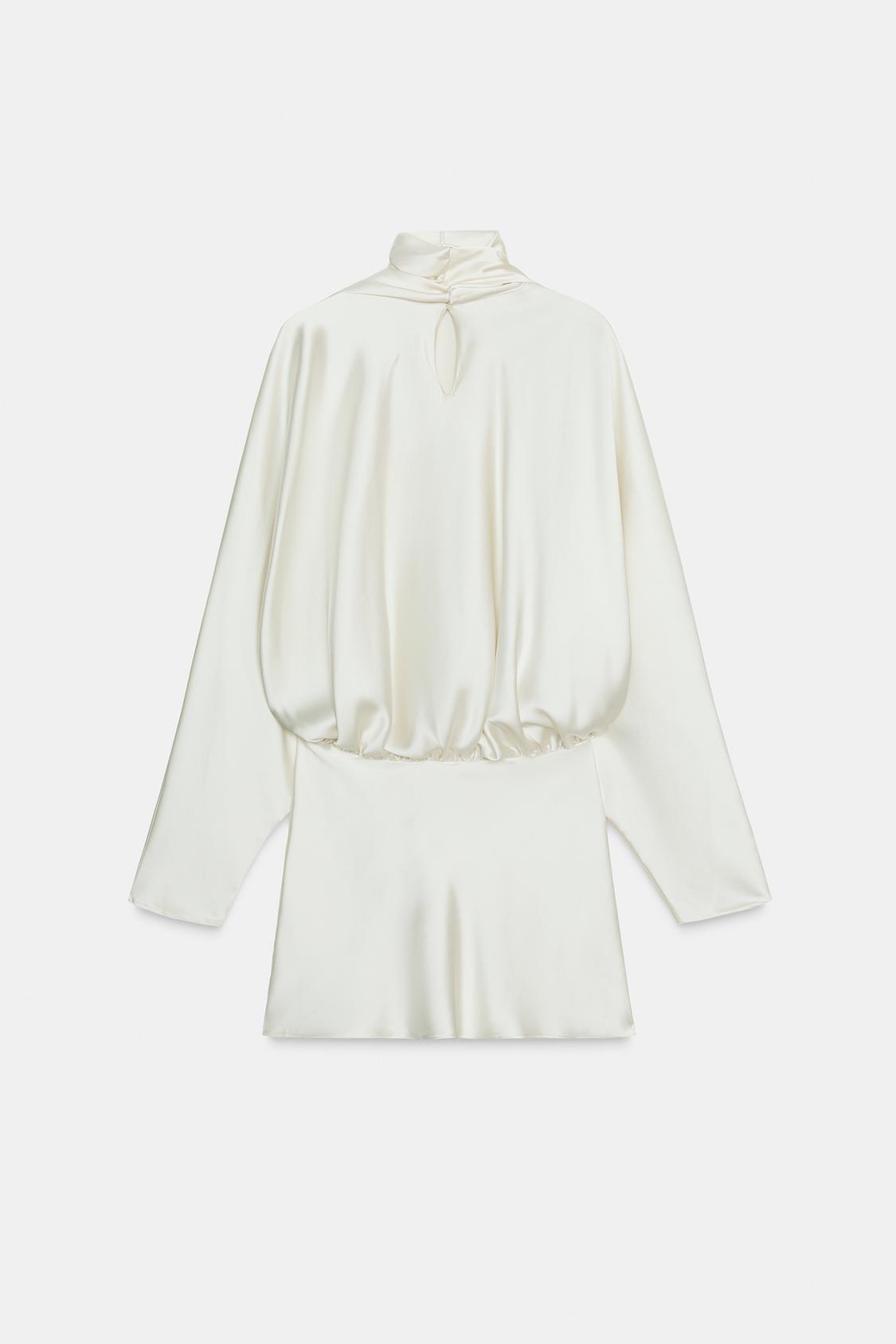 Élianne | Satin Foulard-Tie Mini Dress