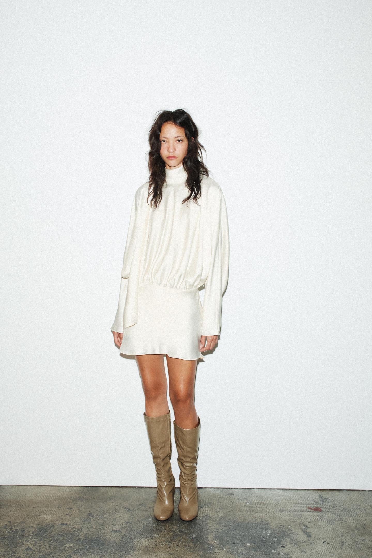 Élianne | Satin Foulard-Tie Mini Dress
