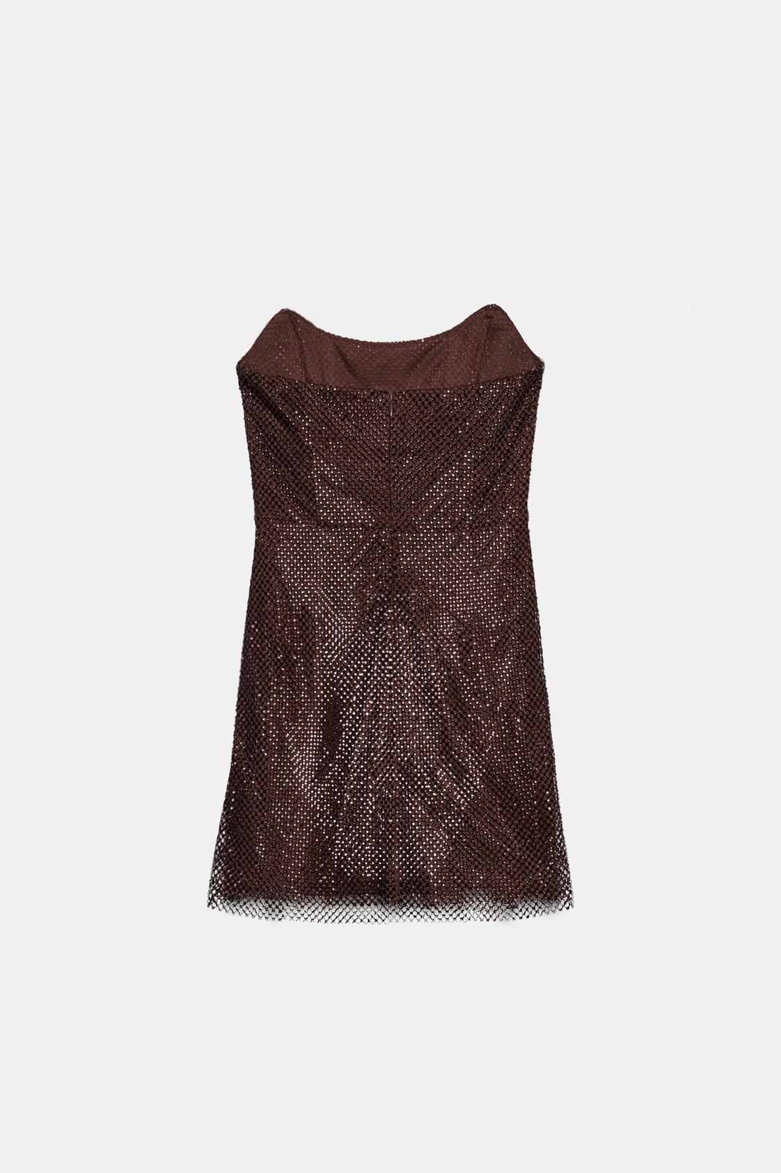 Ruby Strapless Glitter Mini Dress ✨