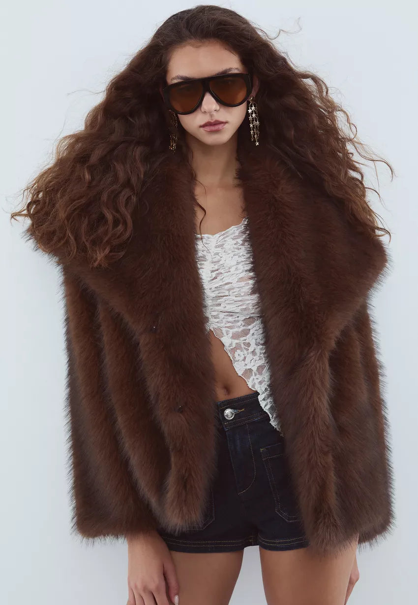 Ella | Short Faux Fur Jacket