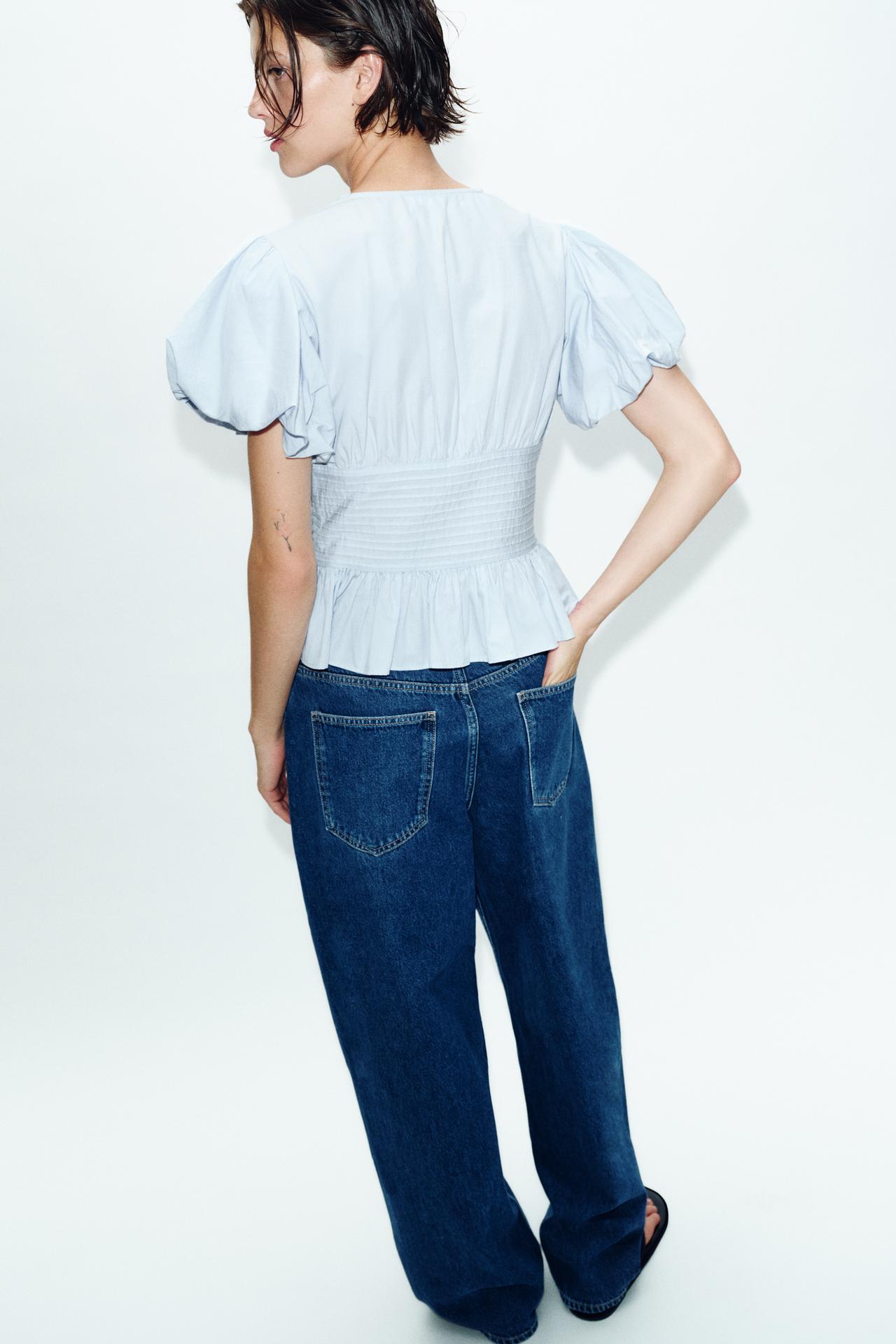 Liora | Pleated Balloon Sleeve Blouse