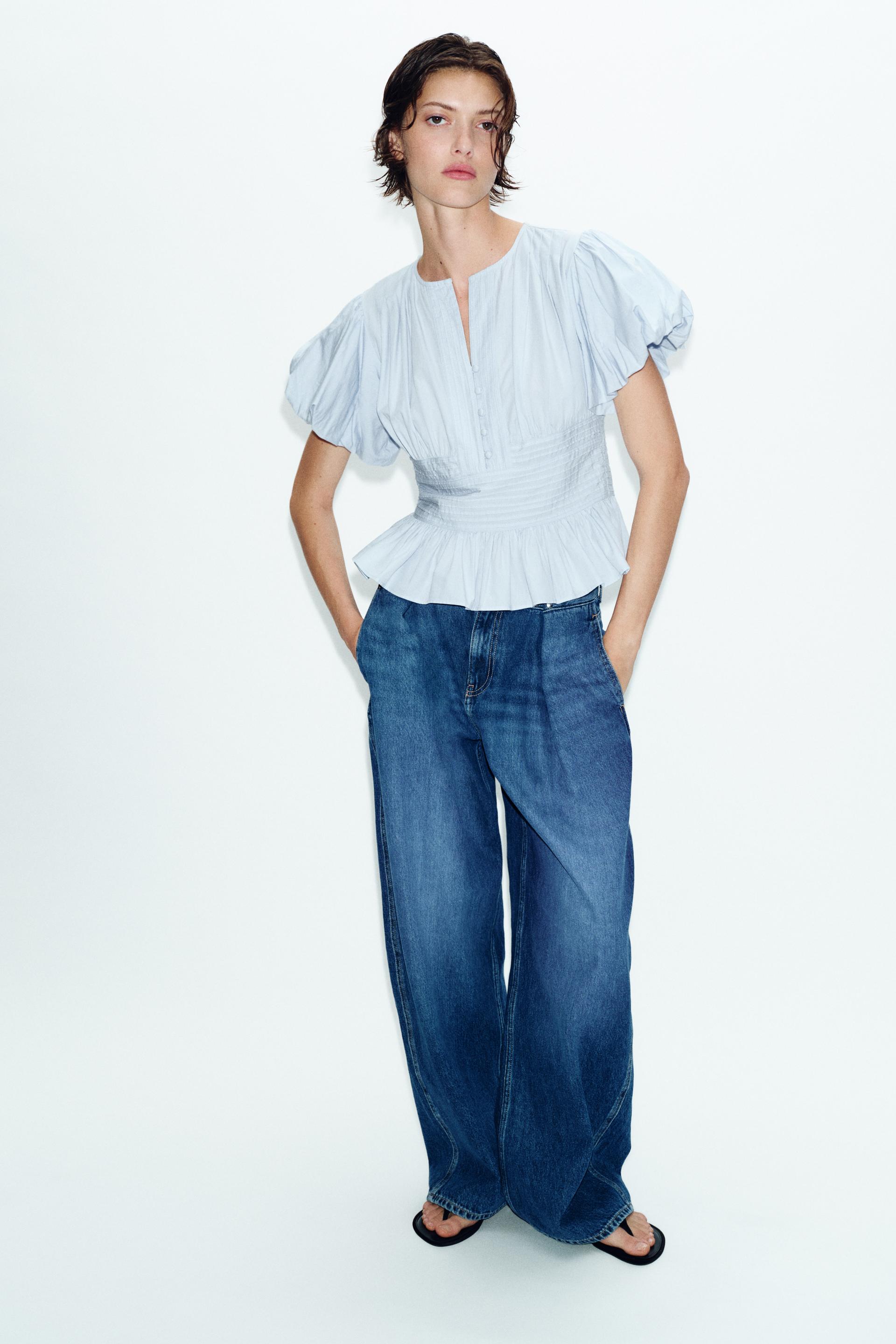 Liora | Pleated Balloon Sleeve Blouse
