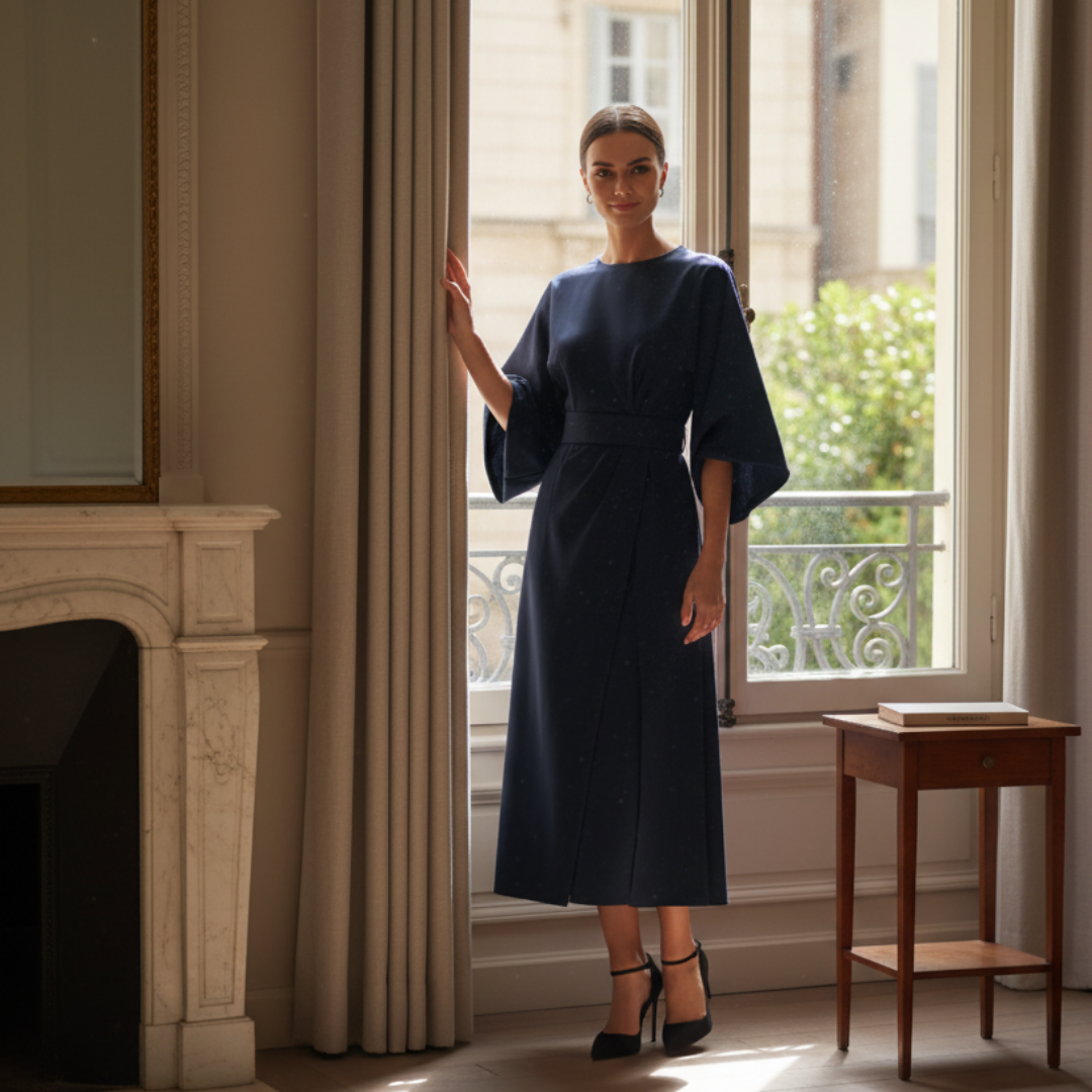 Alma Wrap Midi Dress
