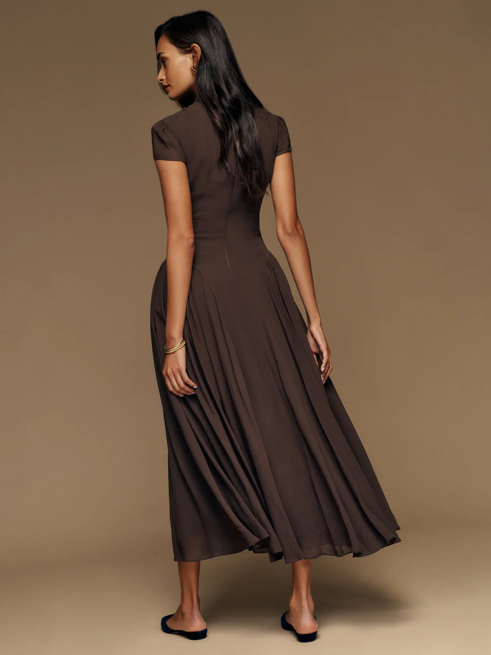 Maven | Sleeve Drop-Waist Maxi Dress