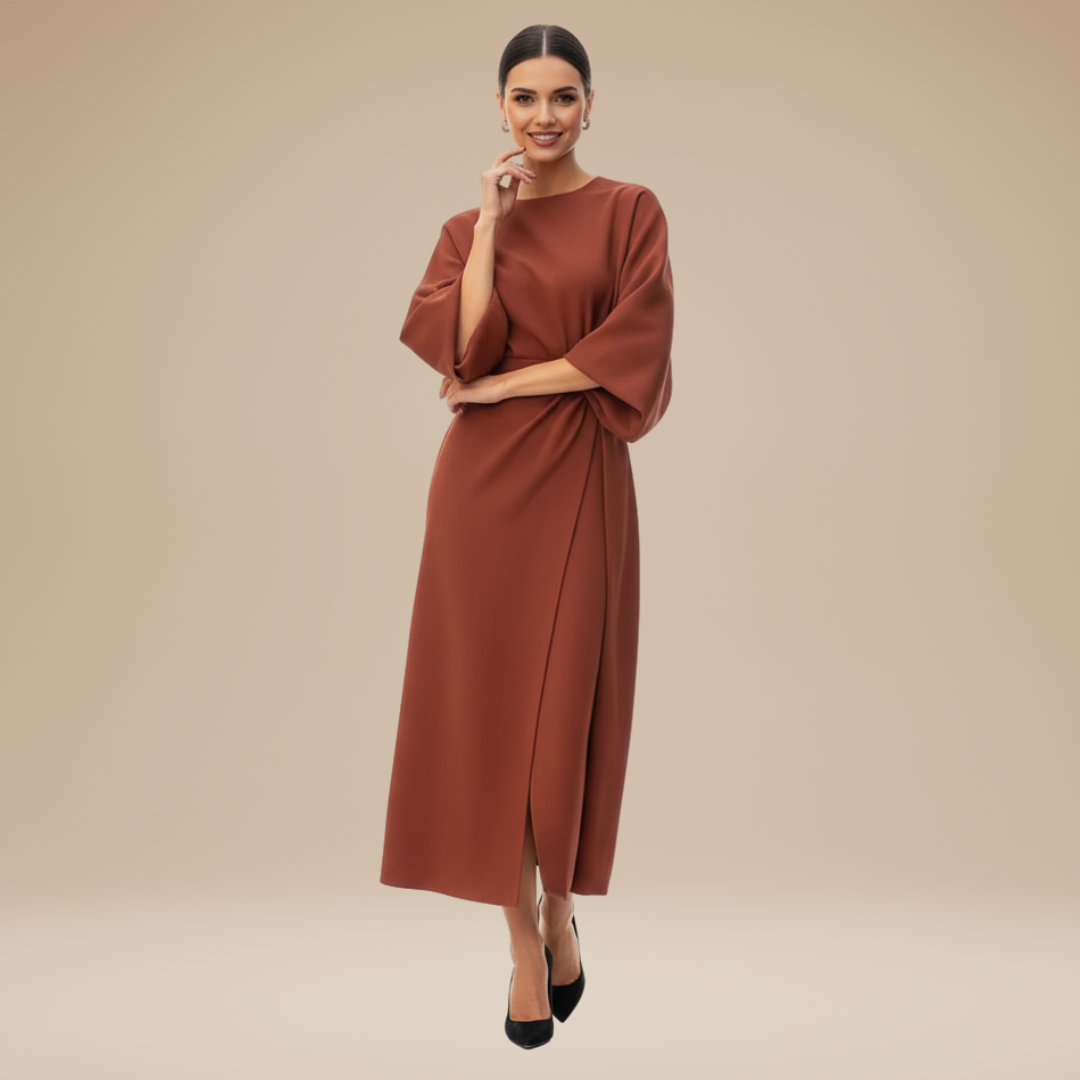 Alma Wrap Midi Dress