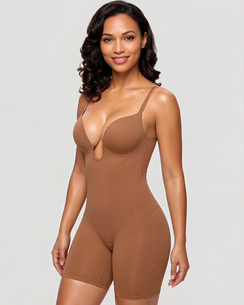 U Plunge Strapless Tummy Control Bodysuit