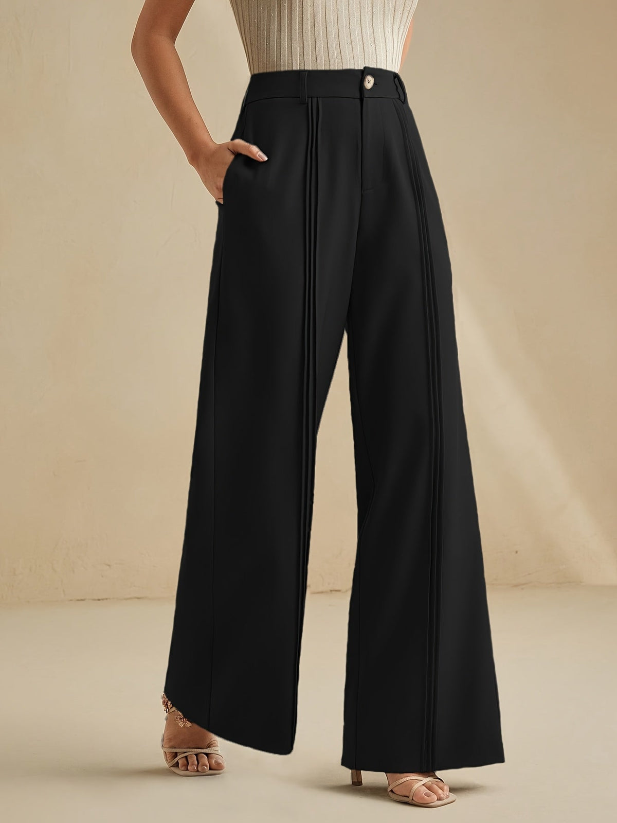 Amara High-Waisted Wide-Leg Trousers