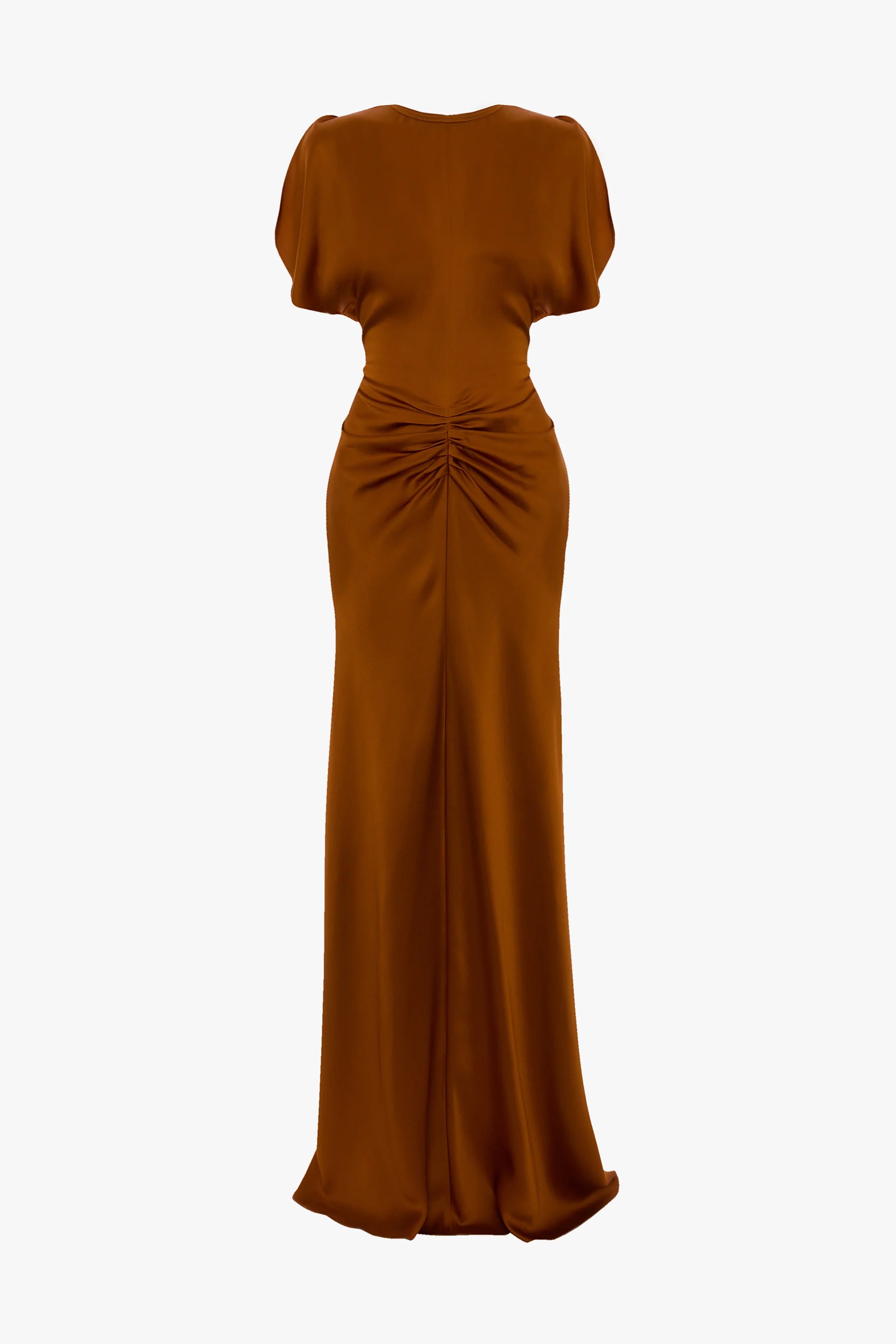 Isabella | Pleated Crepe-Back Satin Gown