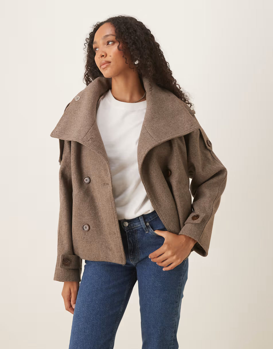Clara | Wool Blend Double-Breasted Coat