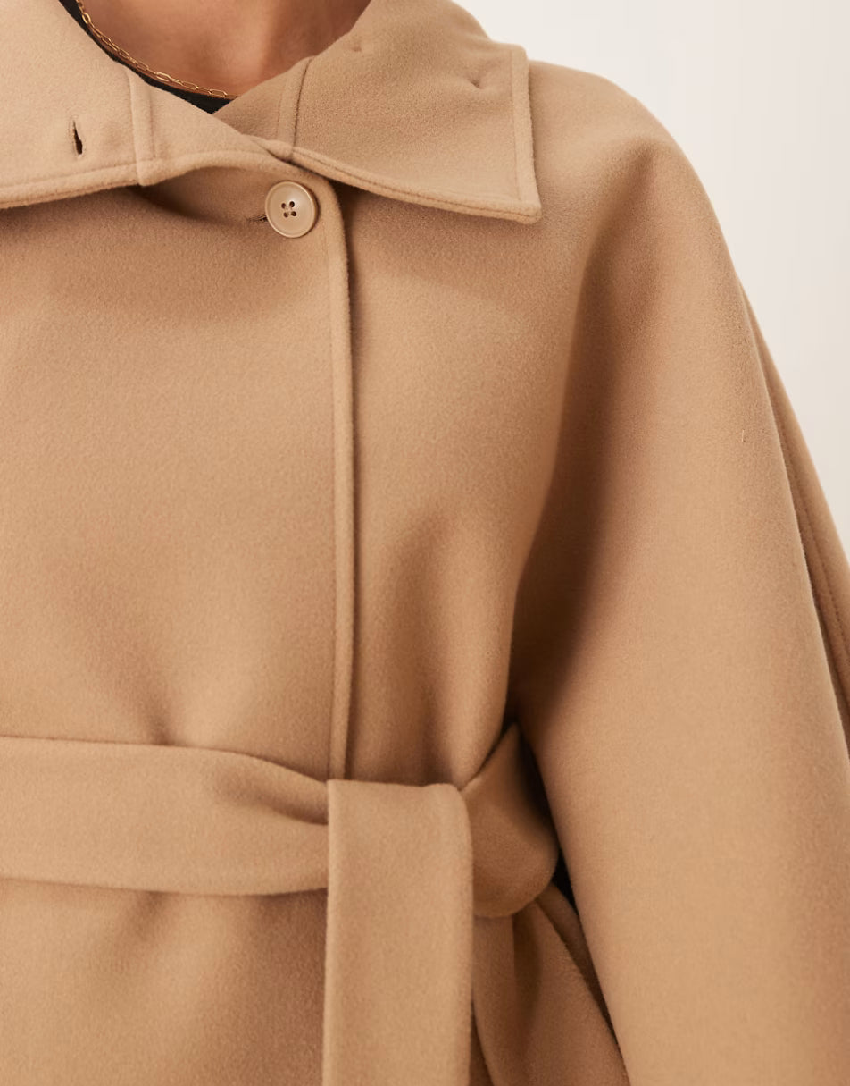 Élodie | Longline Buttoned Cape
