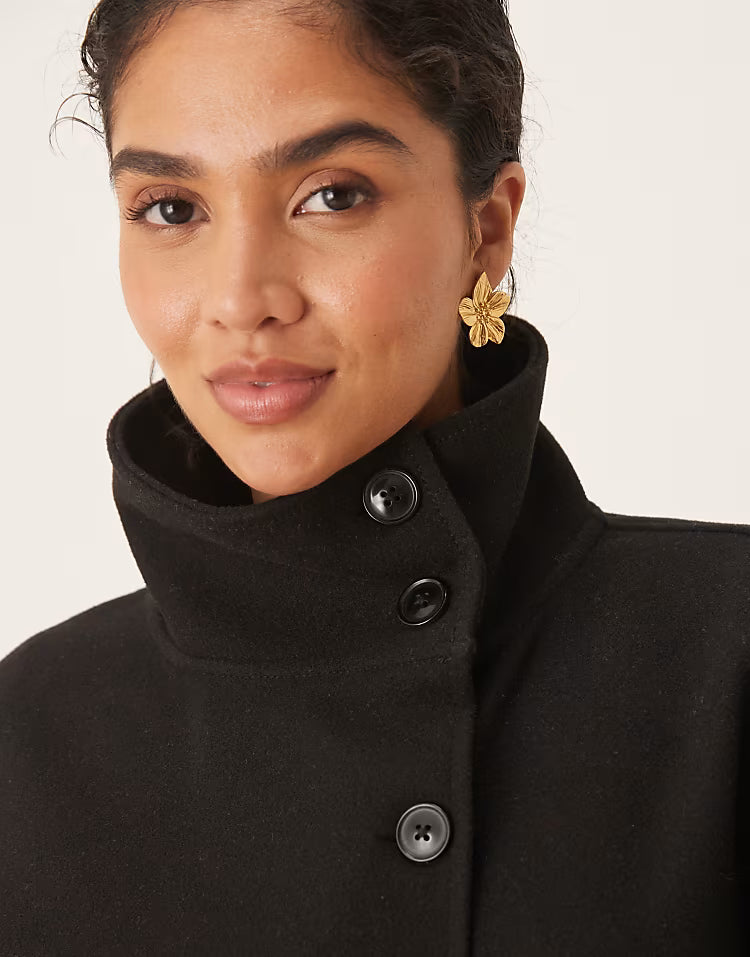 Élodie | Longline Buttoned Cape