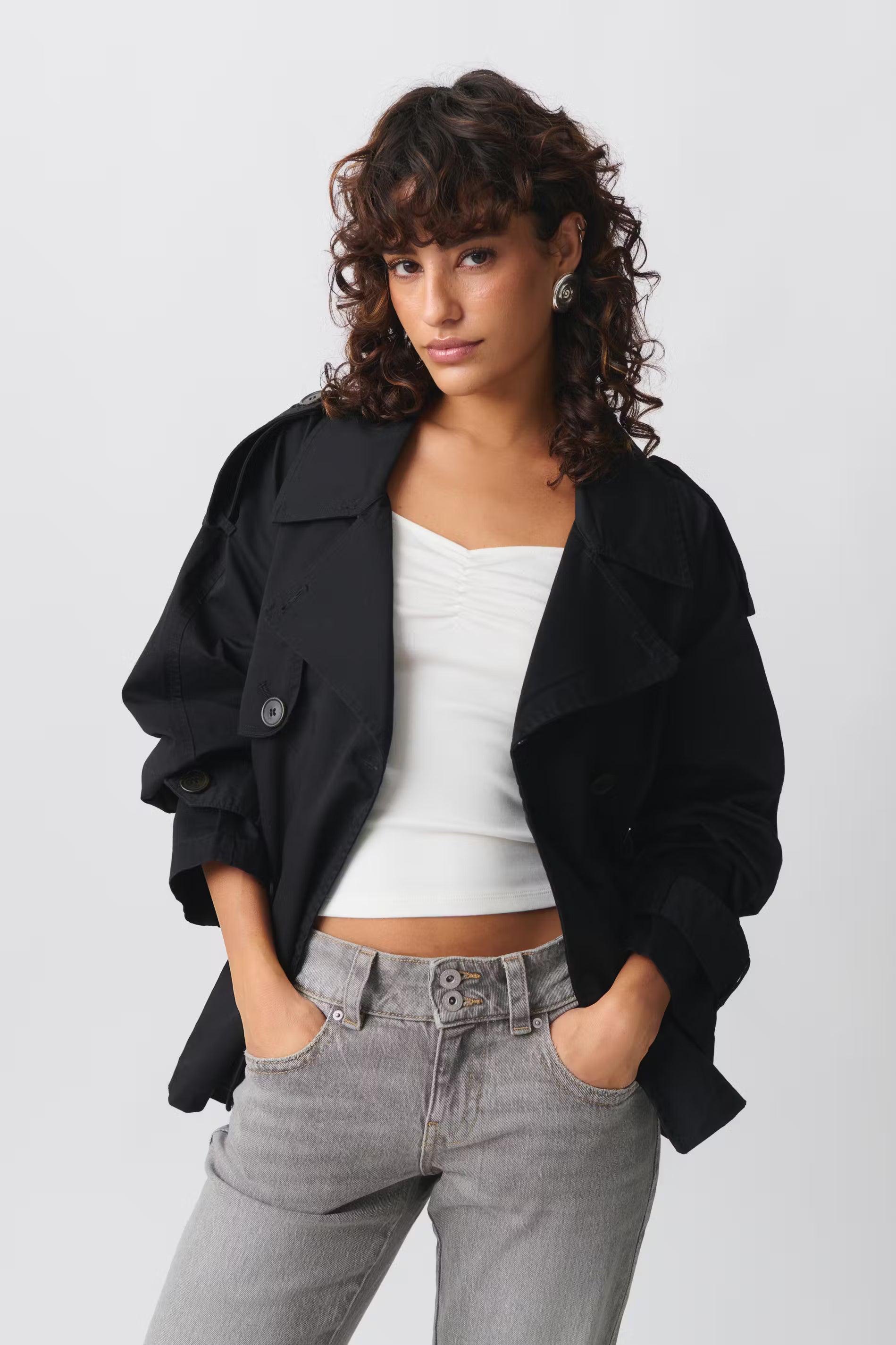 Alouette | Short Belted Trench Coat