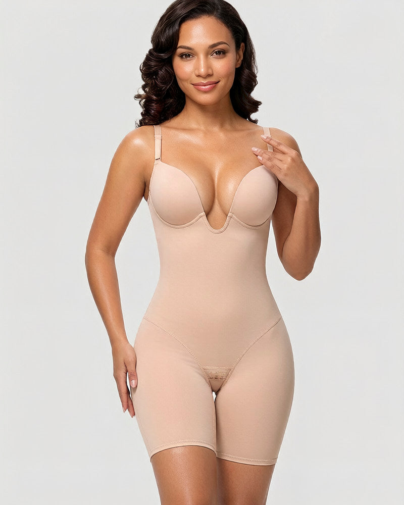 U Plunge Strapless Tummy Control Bodysuit