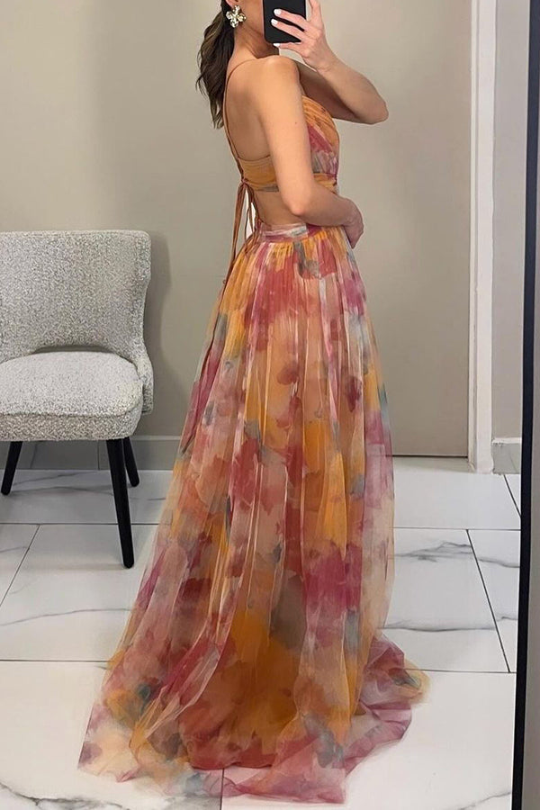 Celestia Print Maxi Dress