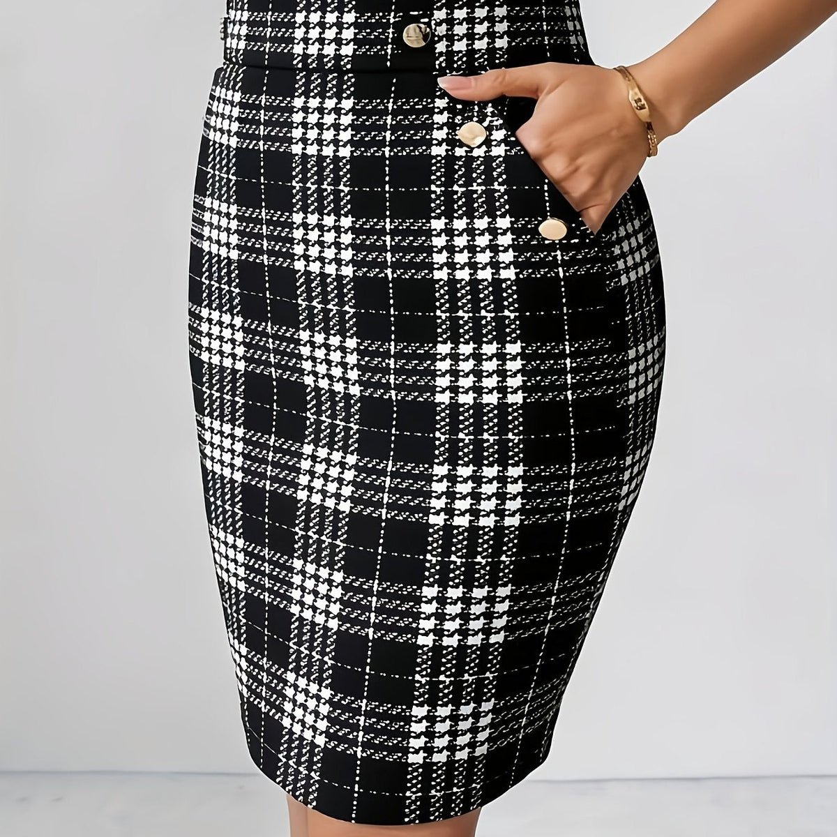 Celeste Plaid Tailored Skirt