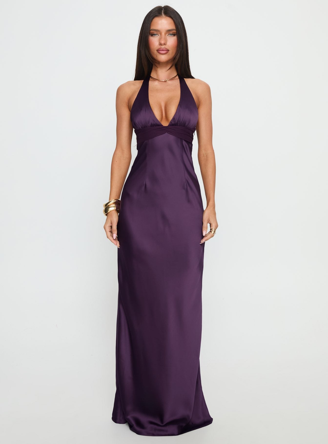 Oliva Halter Maxi Dress