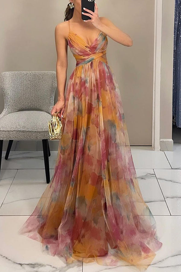 Celestia Print Maxi Dress