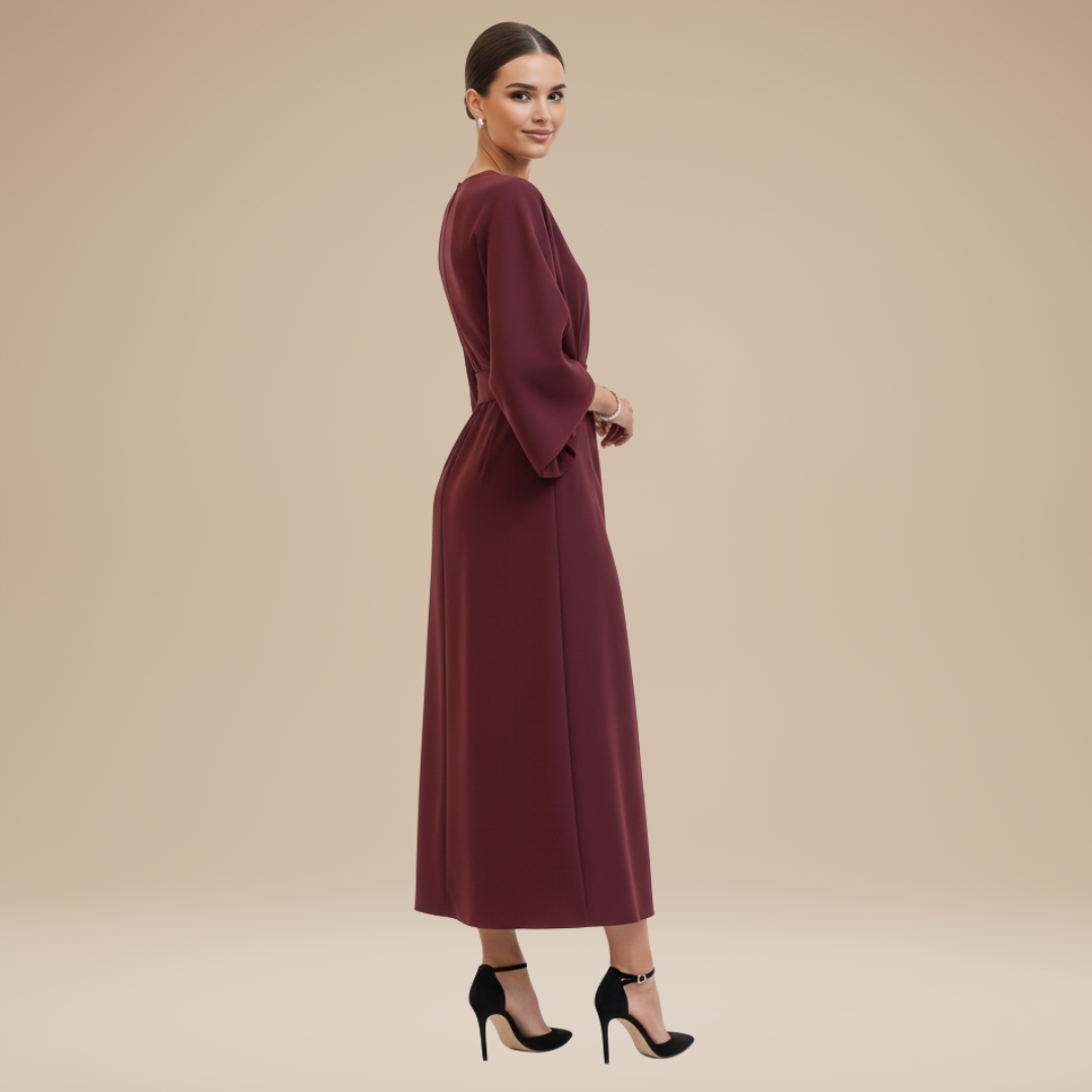 Alma Wrap Midi Dress