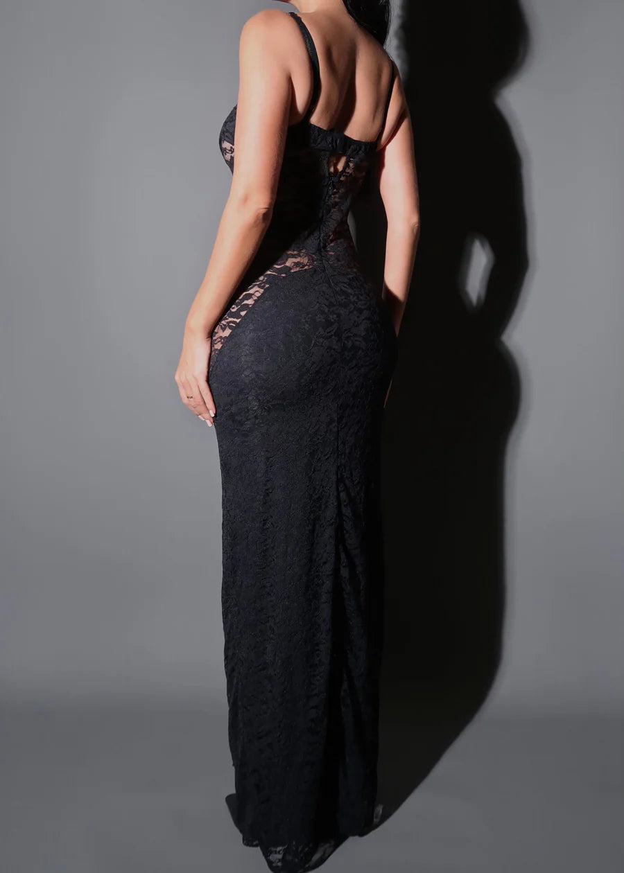 Lina | Lace Sculpt Maxi Dress