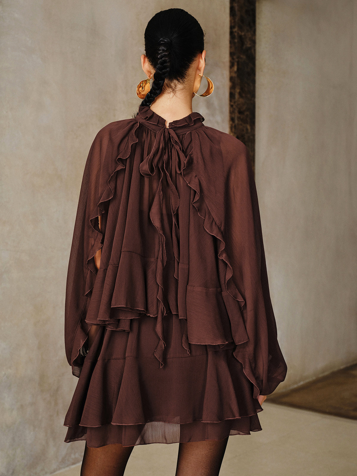 Whisper Ruffle | Chiffon Mini Dress Set