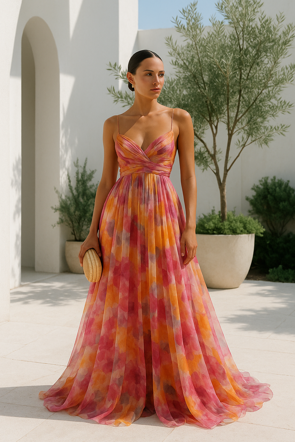 Celestia Print Maxi Dress