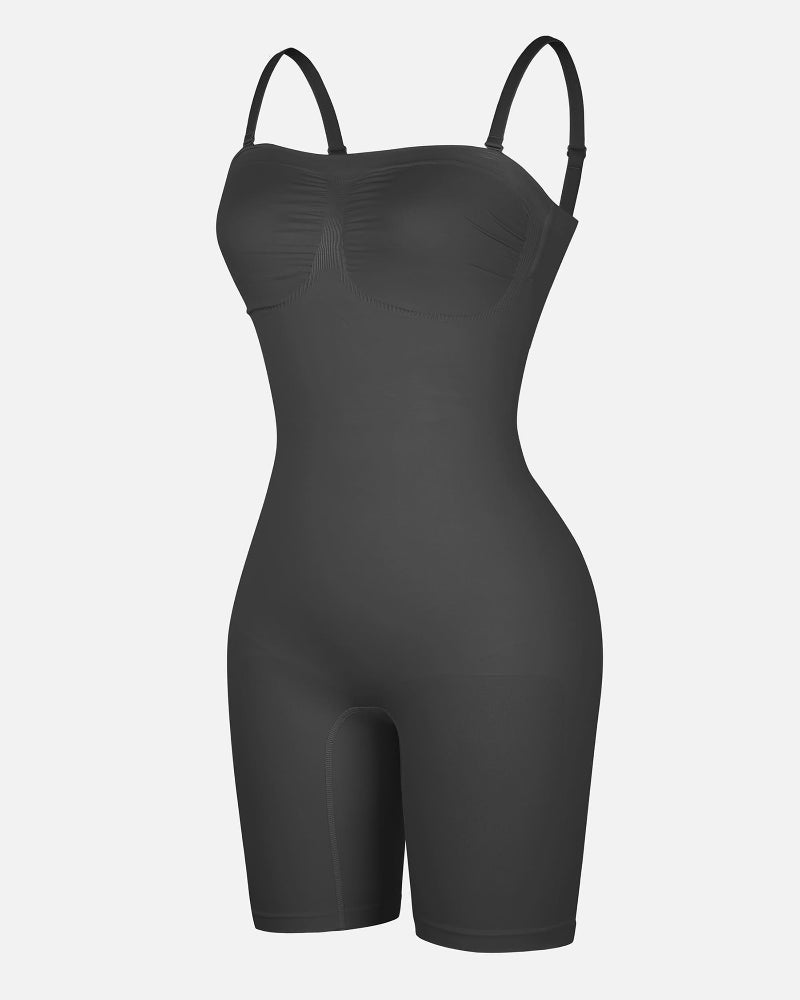 Seamless Strapless Bodysuit with Removable Straps