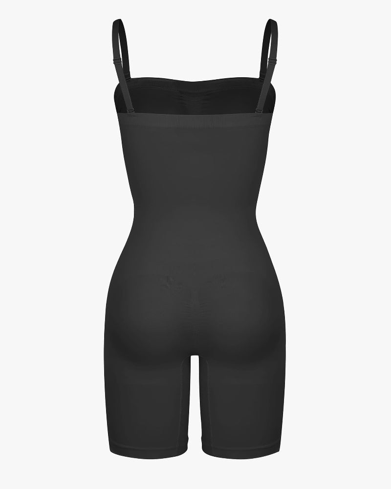 Seamless Strapless Bodysuit with Removable Straps
