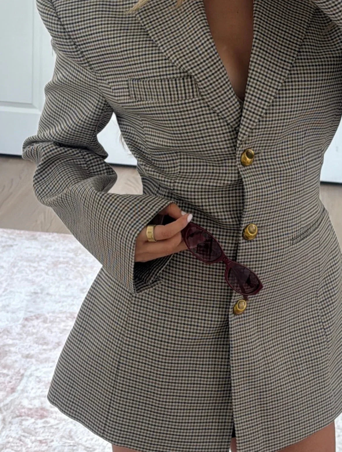 Women's Blazer – Valentina Tailored Check Blazer