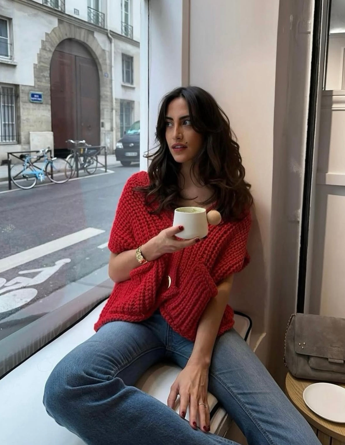 Camille Chunky Knit Vest Cardigan