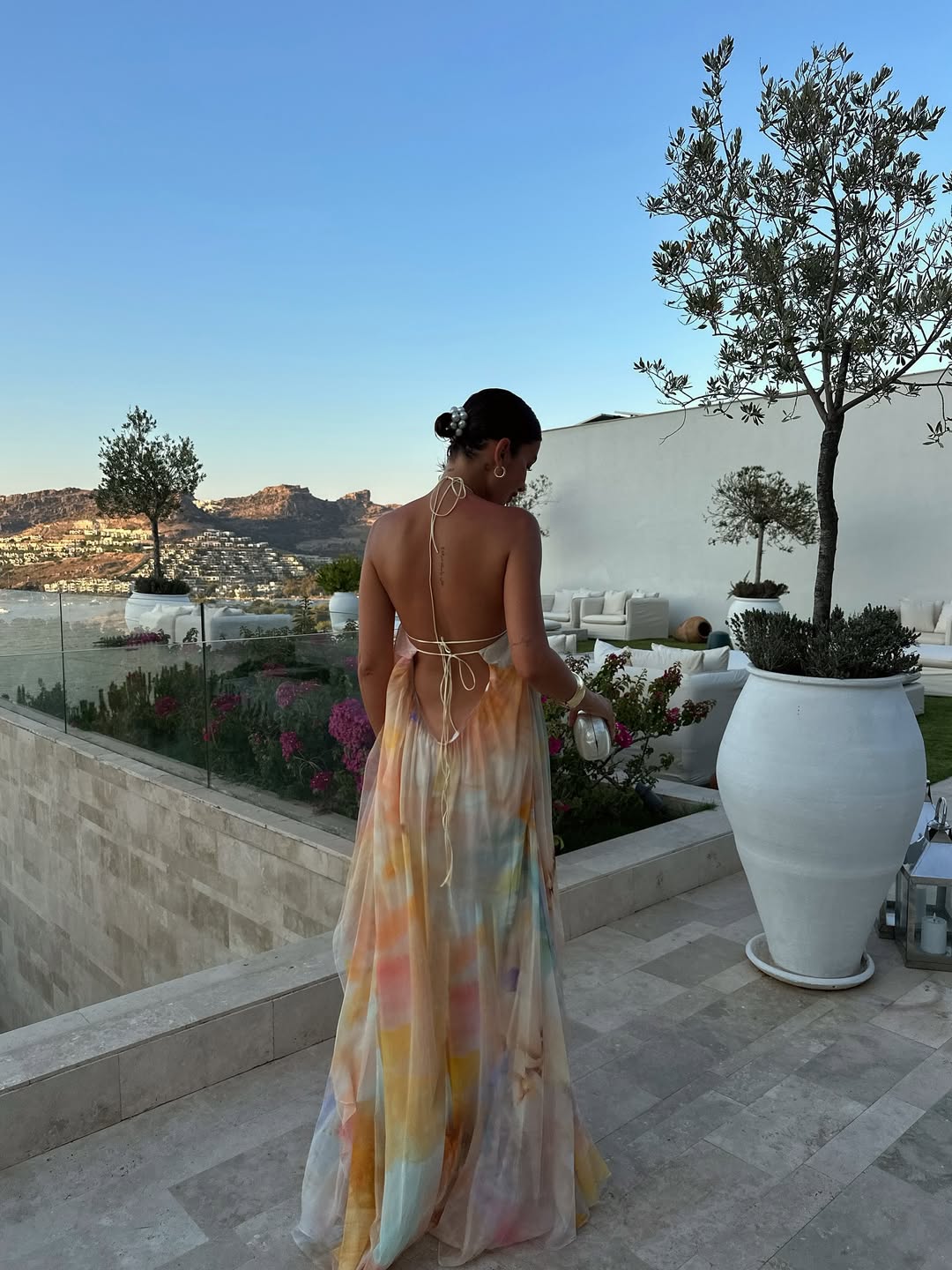 Corinna Printed Halter Maxi Dress