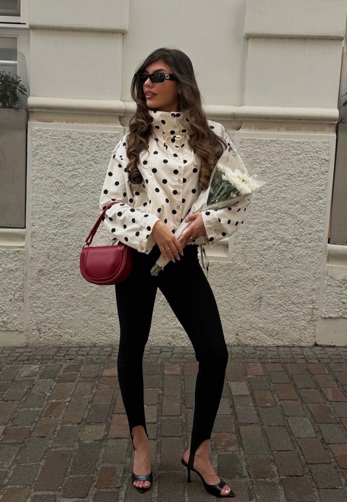 Elise Polka Dot Ruffle Jacket