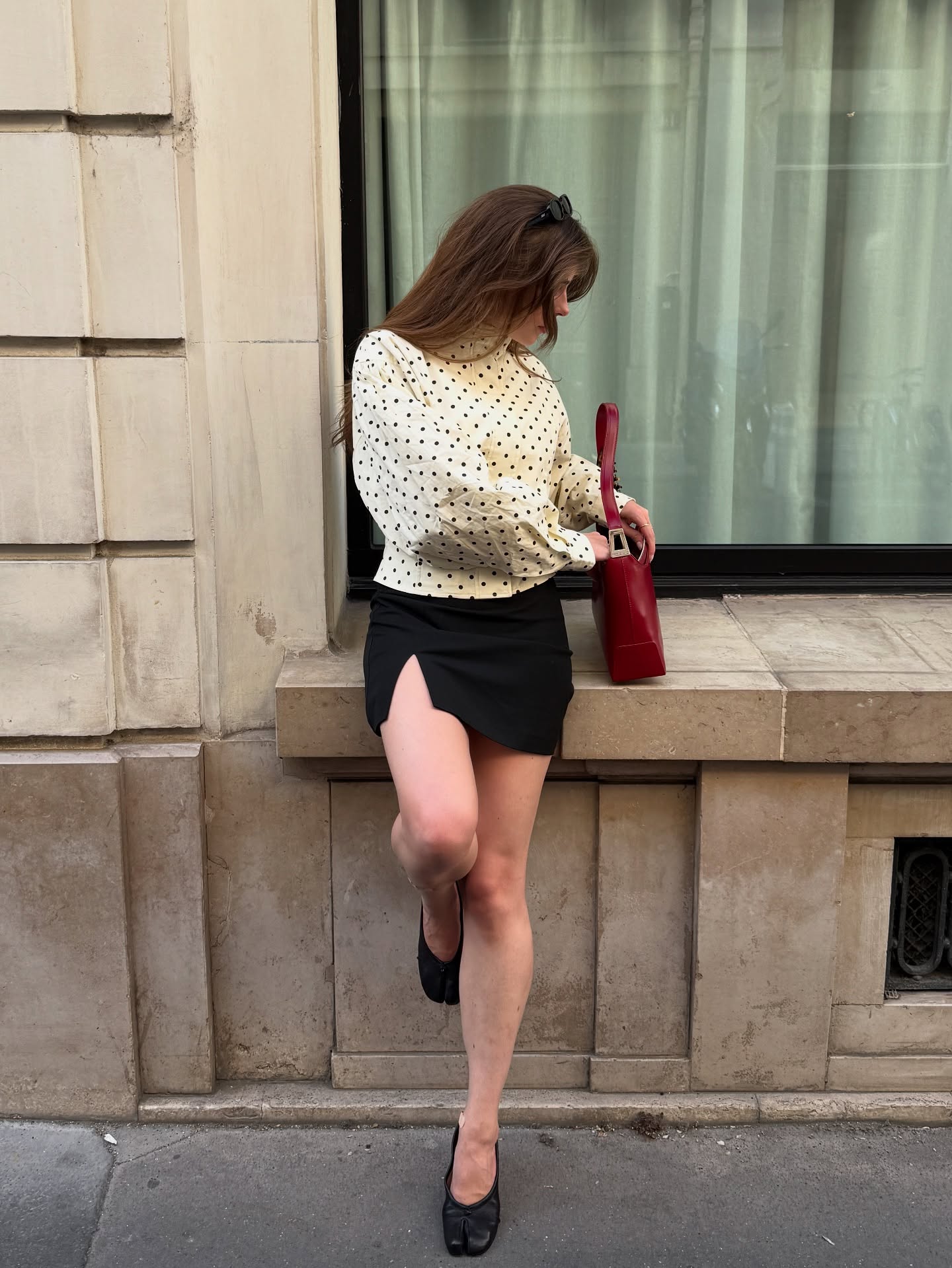 Krista Polka Dot Puff Sleeve Jacket