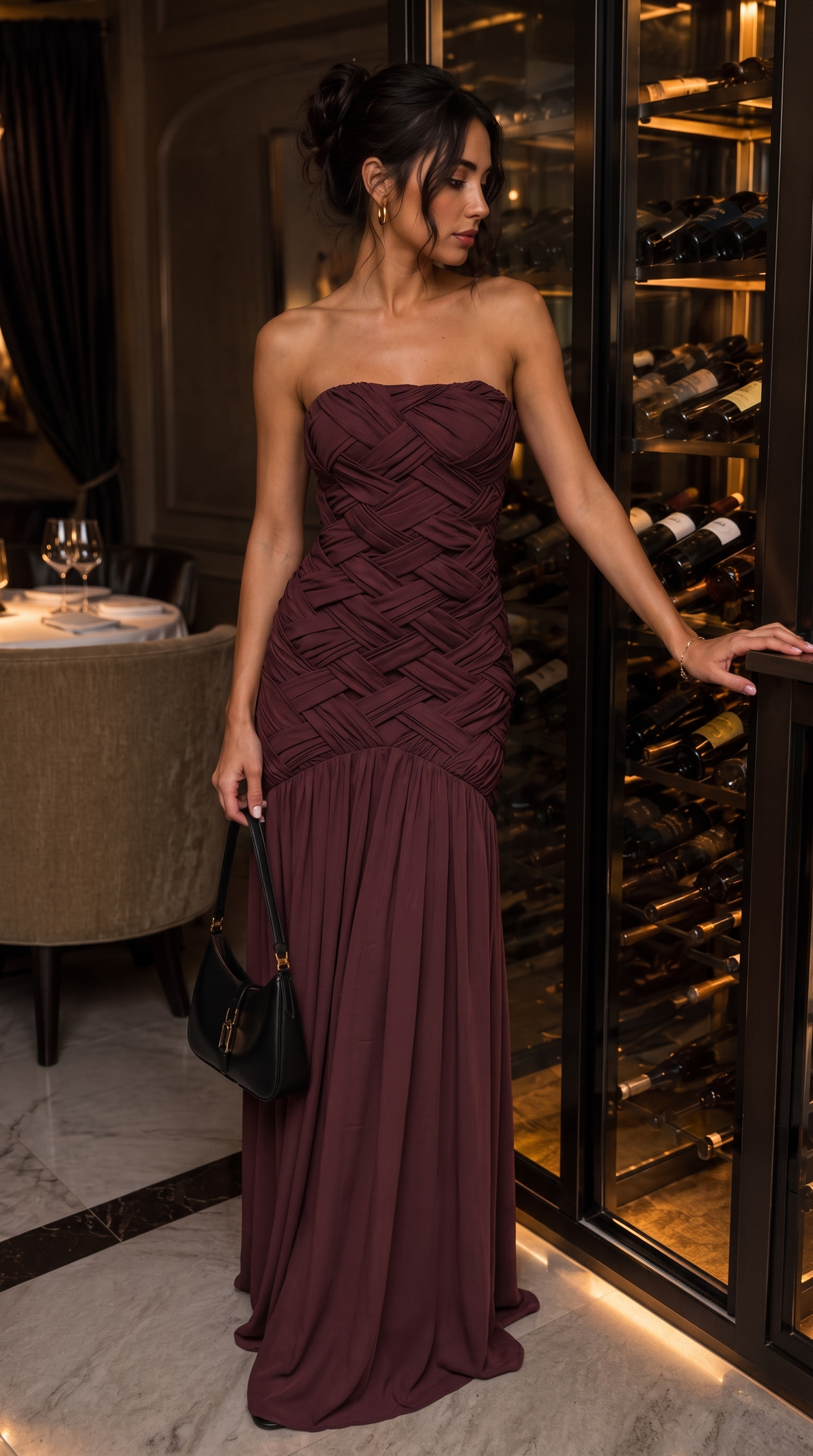 Strapless Maxi Dress – Isabella Ruched Evening Gown