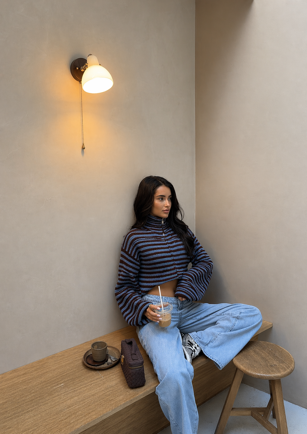 Maren Striped Chunky Knit Cardigan