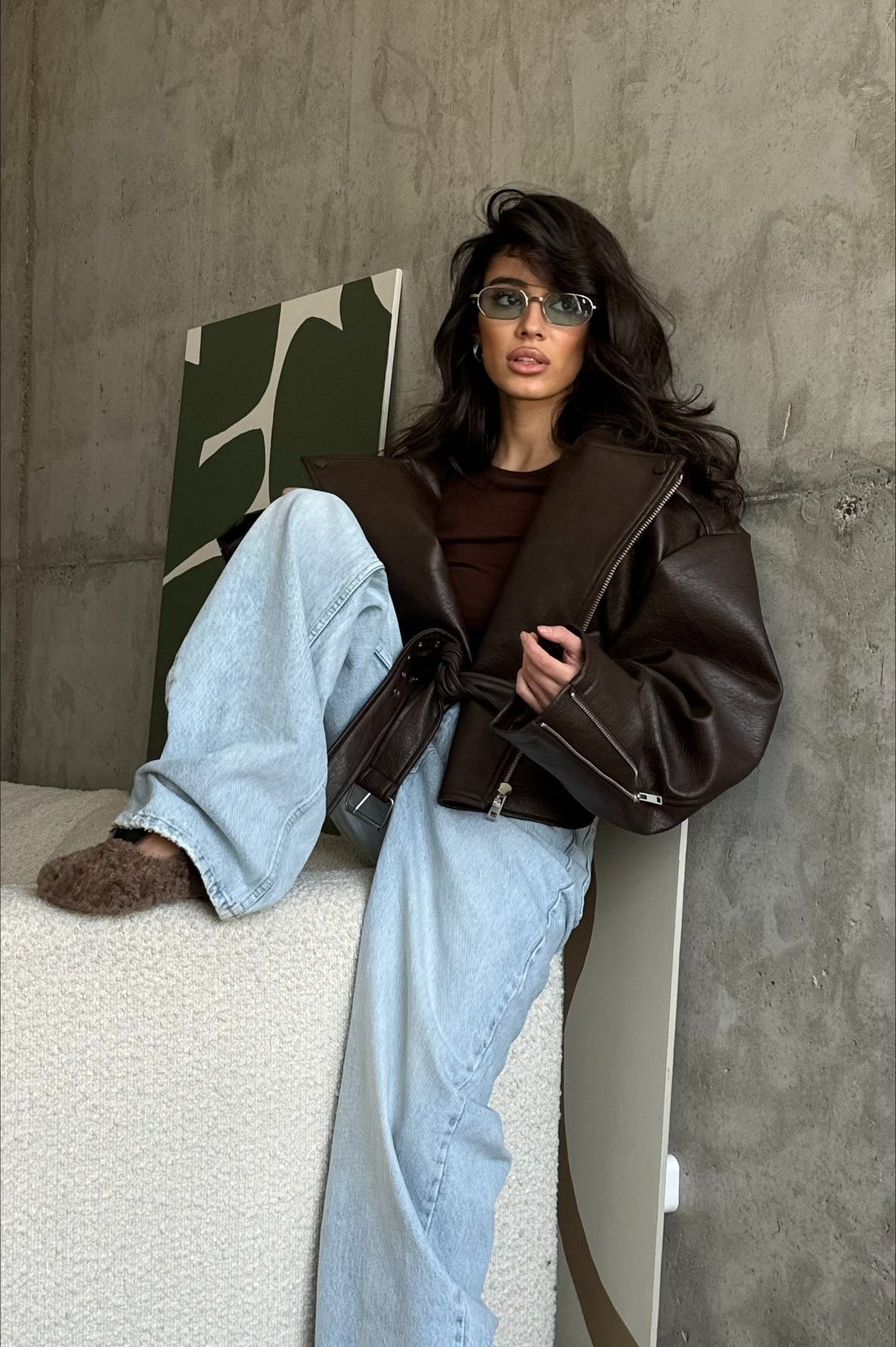 Regina Oversized Moto Jacket