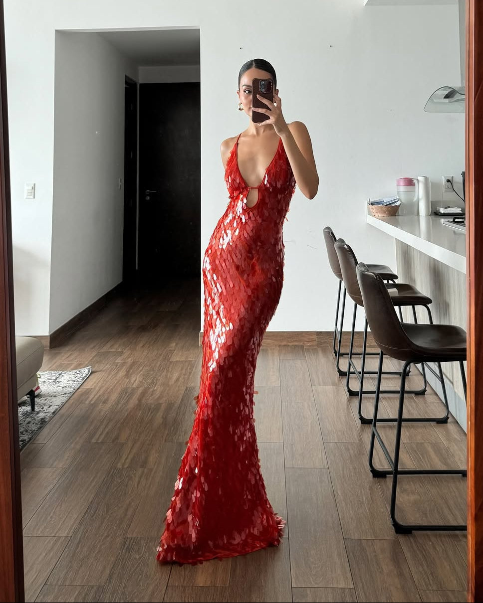 Sequin Maxi Dress – Valentina Mermaid Evening Gown