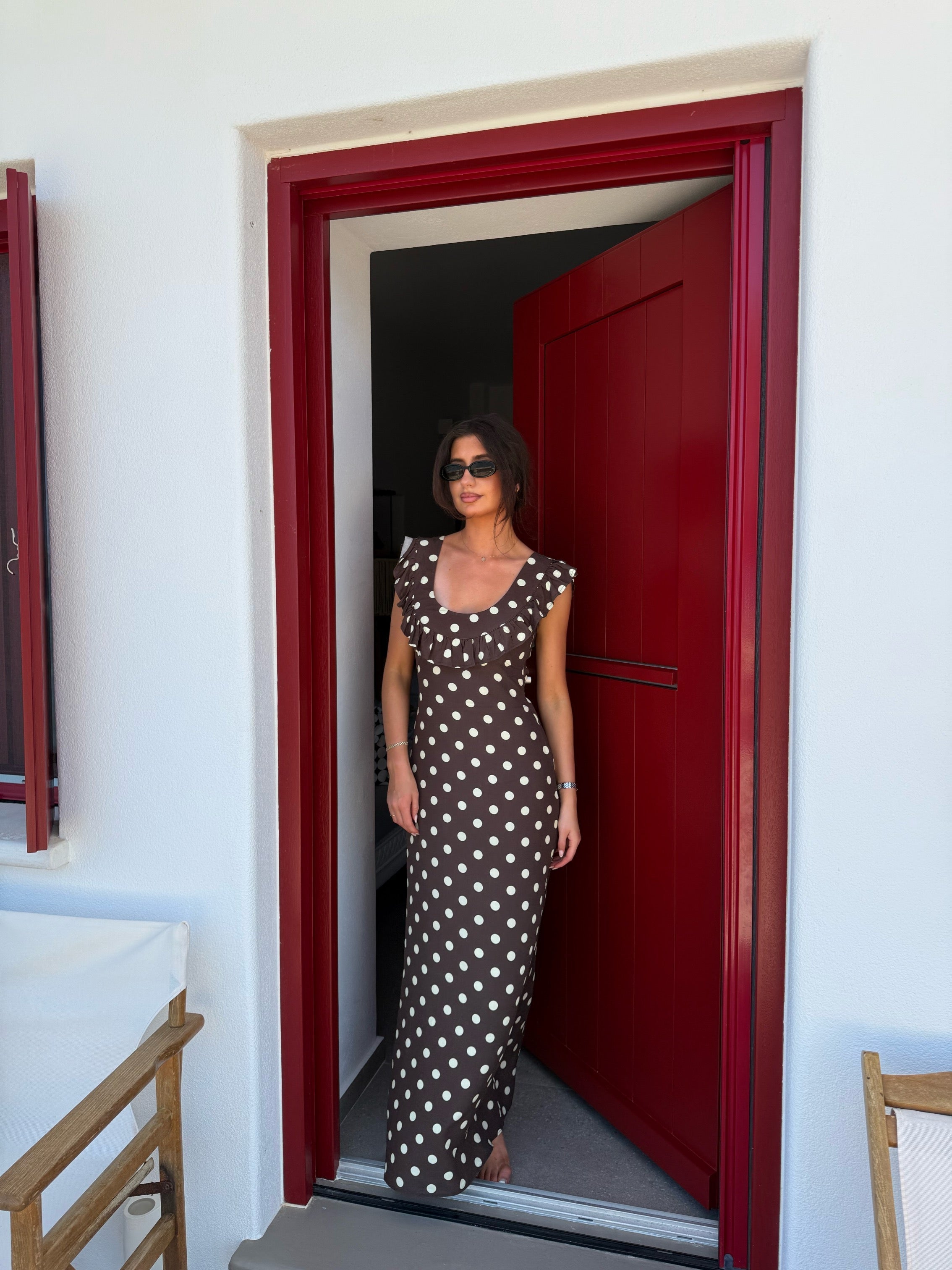 Luna Polka Maxi dress