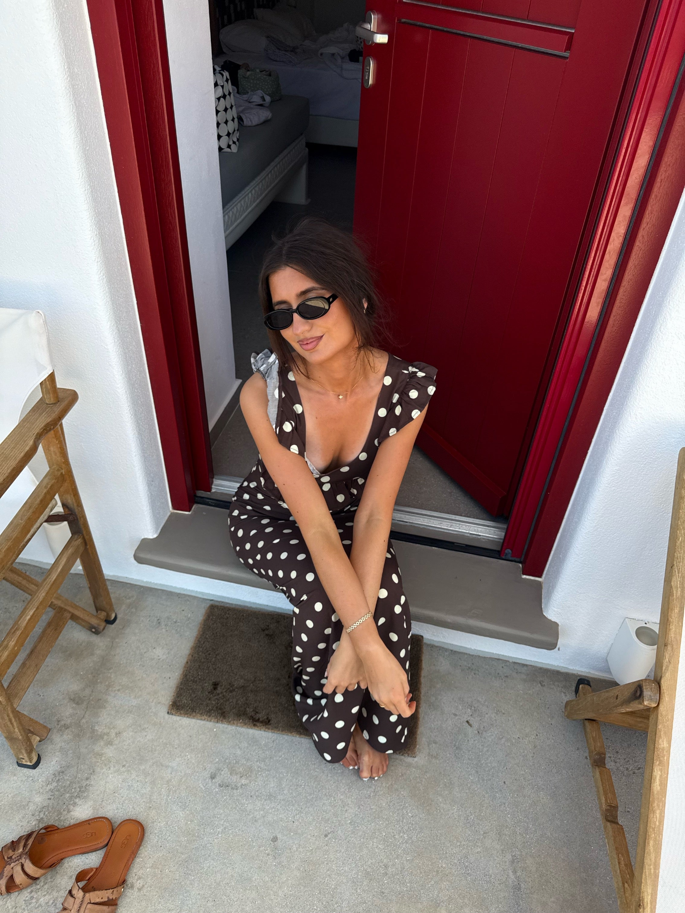 Luna Polka Maxi dress