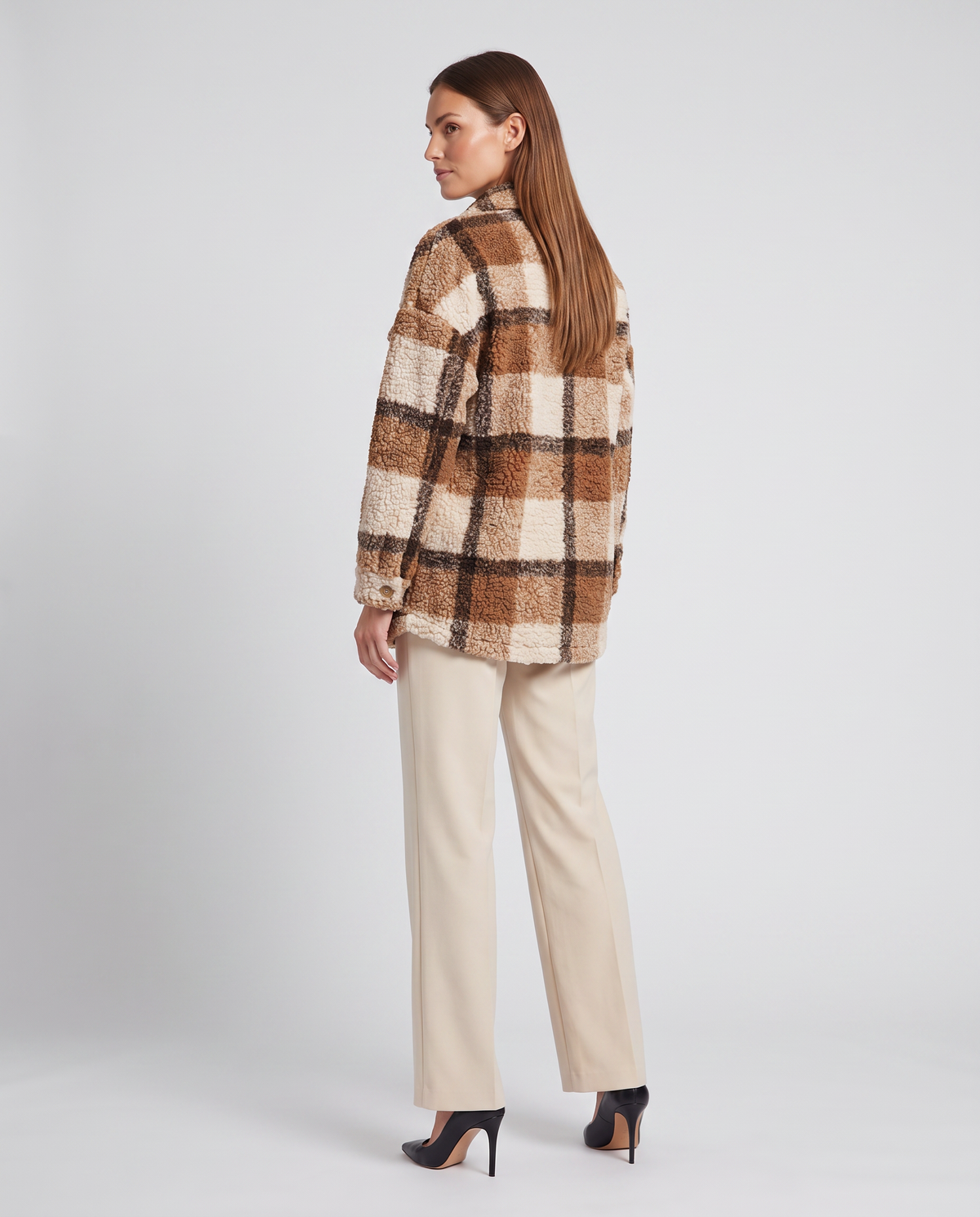 Teddy Jacket – Isabella Plush Check Overshirt
