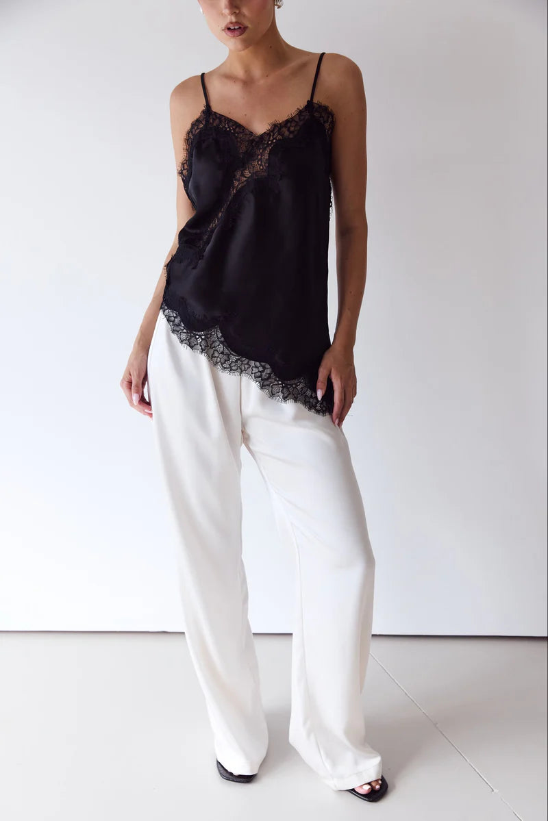 Solea | Lace Trim Camisole Top