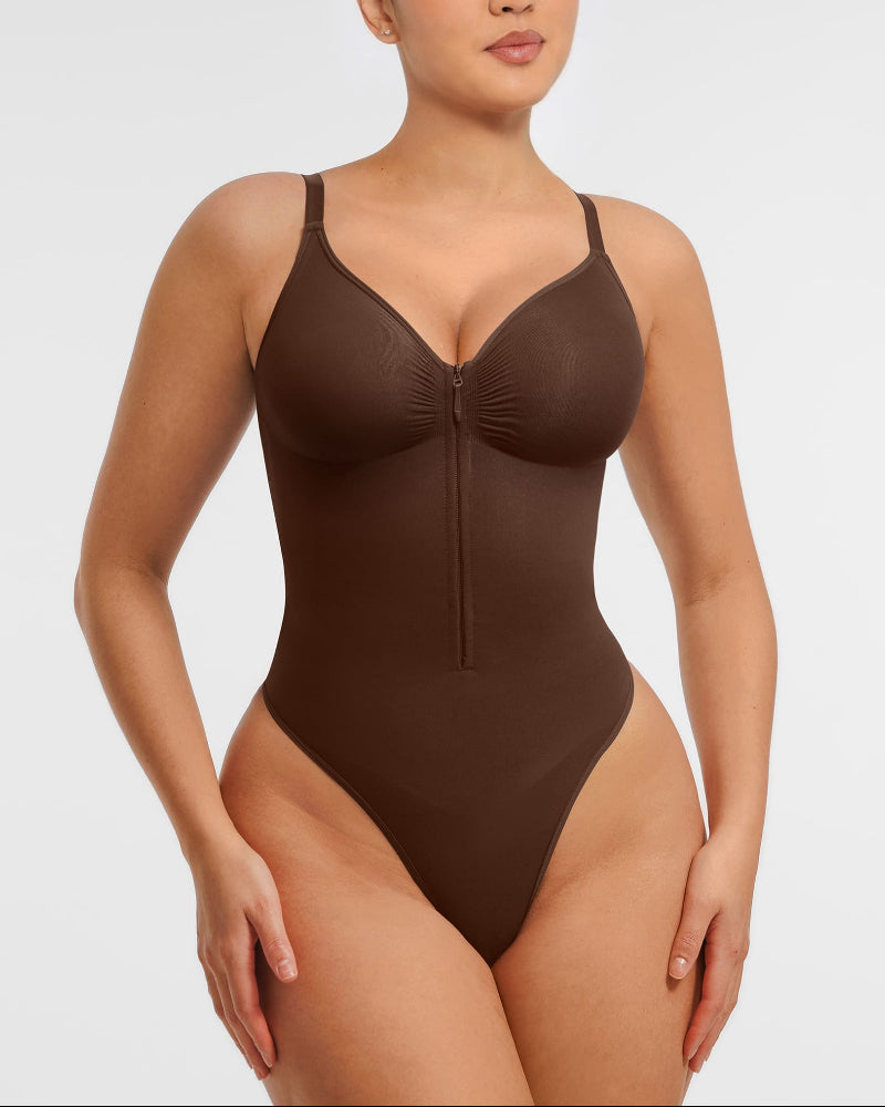Tummy Control Seamless Zipper Shaping Bodysuit