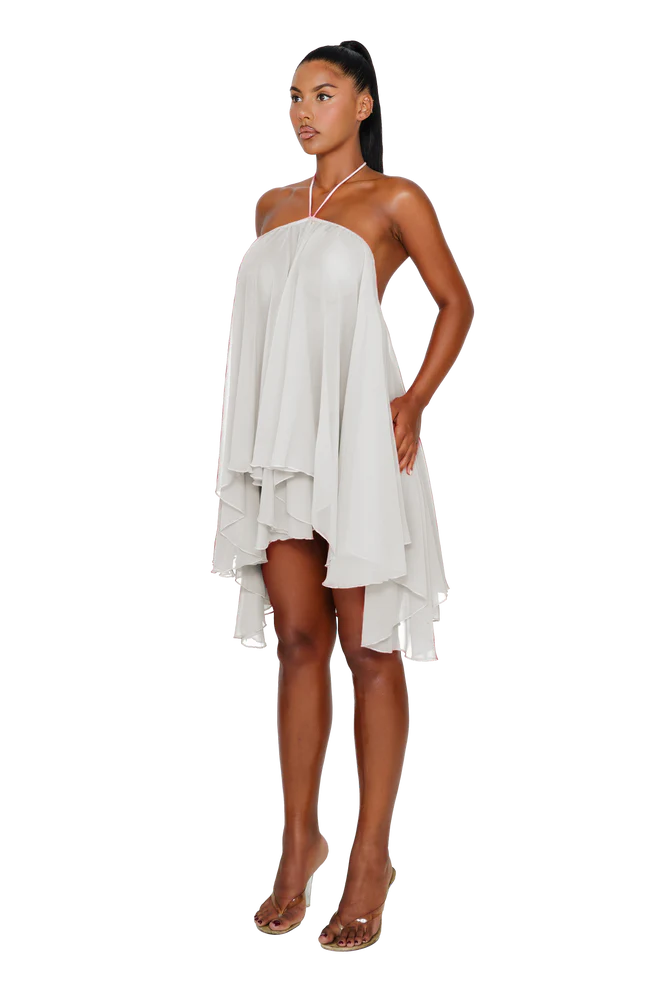 Azaria | Chiffon Halter Mini Dress