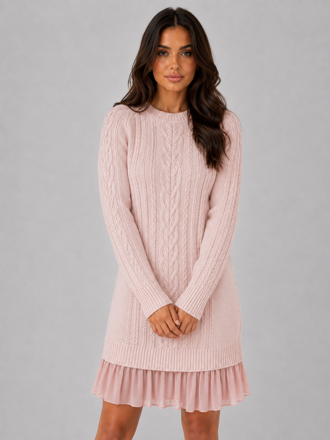 Clara Cable Knit Jumper Dress