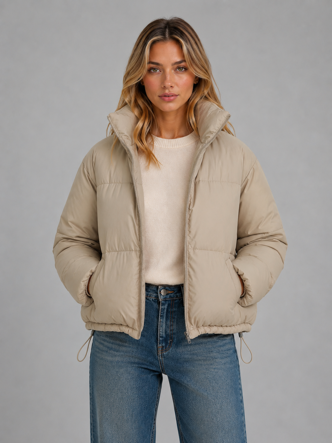 Sienna Cropped Puffer Jacket