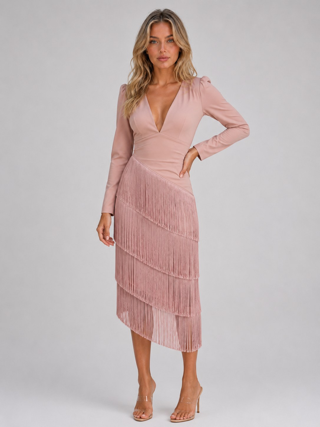 Alessia Fringe Midi Dress
