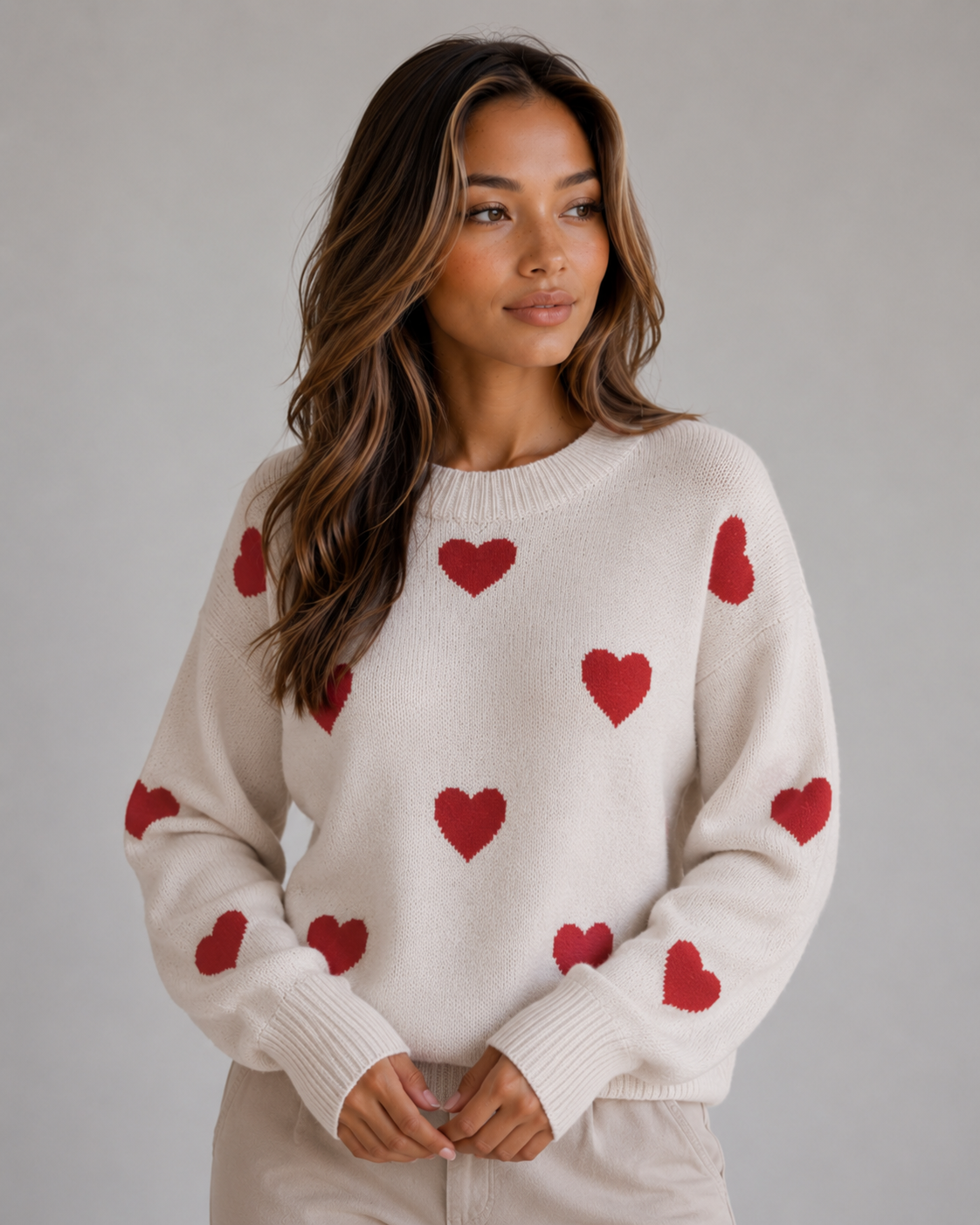 Heart Knit Sweater – Eliana