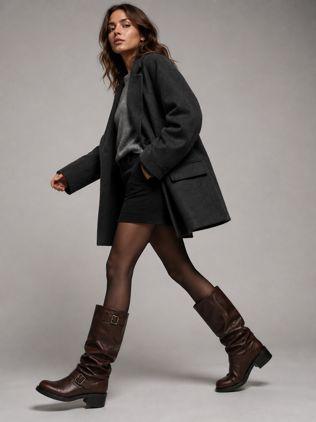 Knee-High Boots – Roxanne Biker Buckle