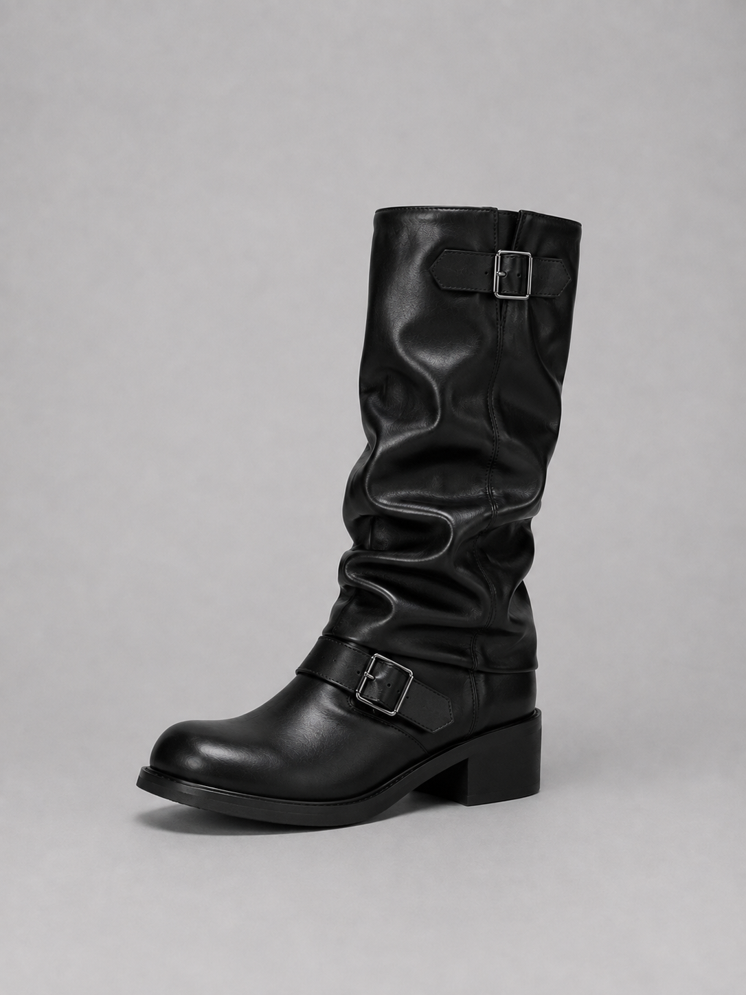 Knee-High Boots – Roxanne Biker Buckle